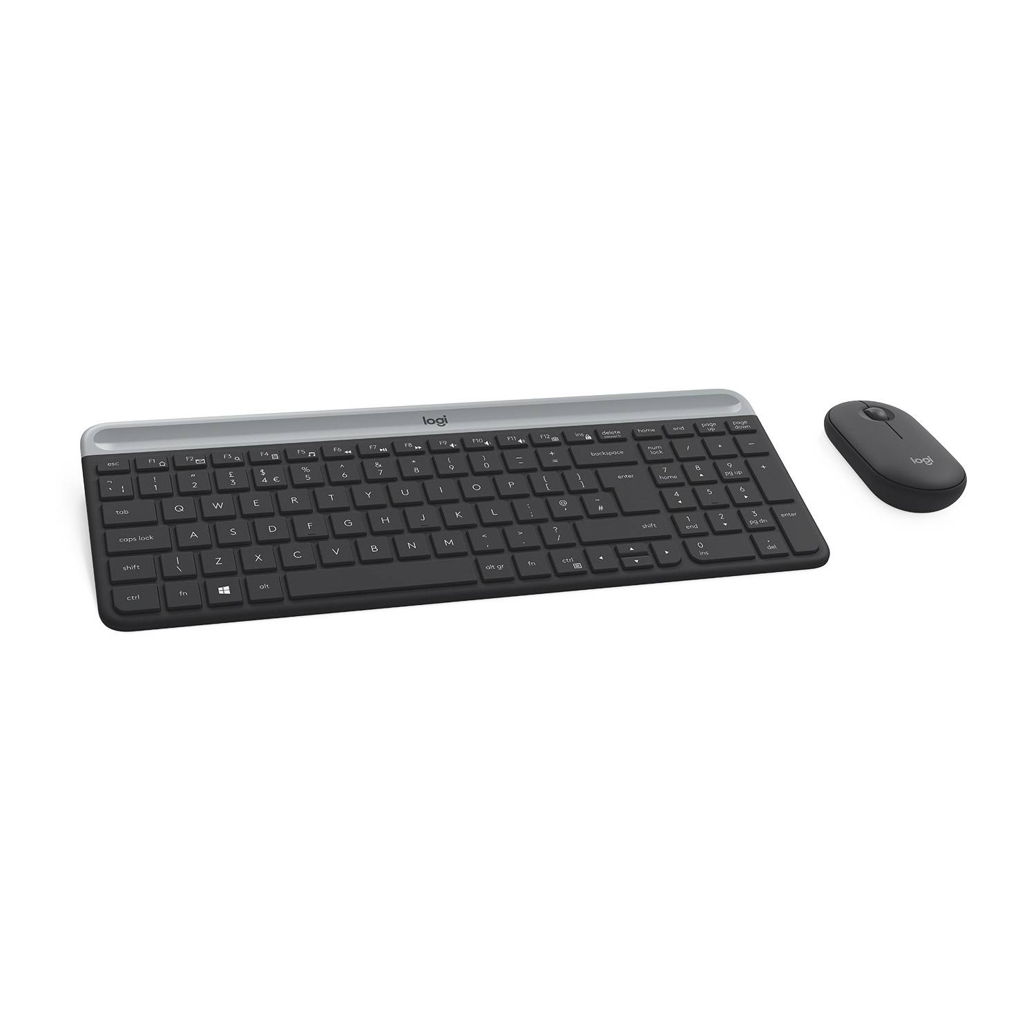 Logitech 920-009194 toetsenbord Inclusief muis Universeel RF Draadloos AZERTY Belgisch Grafiet