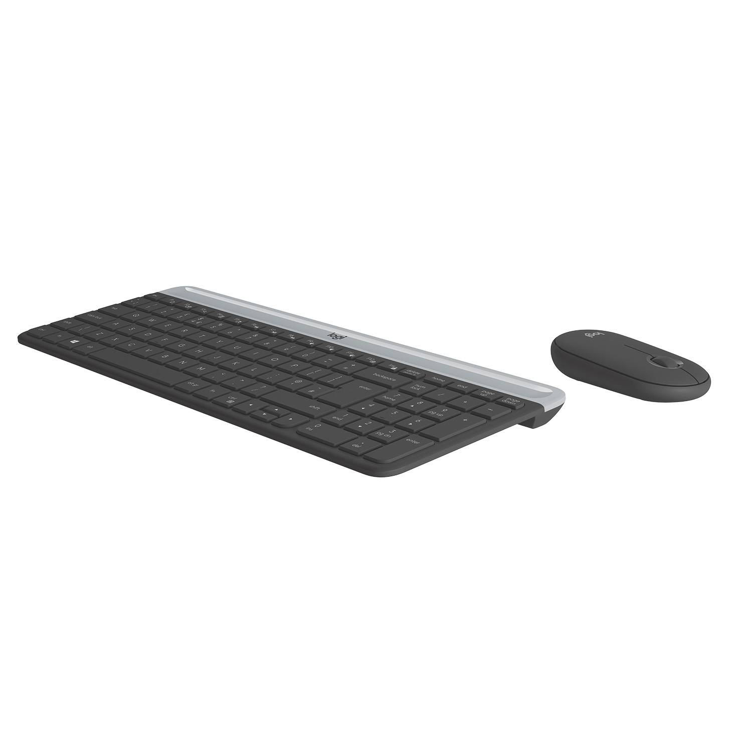 Logitech 920-009194 toetsenbord Inclusief muis Universeel RF Draadloos AZERTY Belgisch Grafiet
