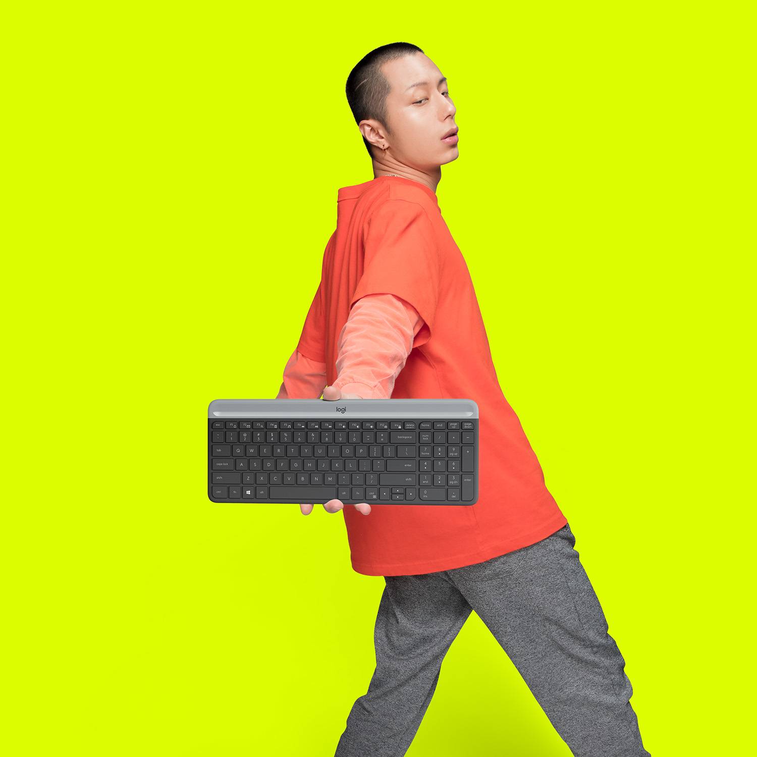 Logitech 920-009194 toetsenbord Inclusief muis Universeel RF Draadloos AZERTY Belgisch Grafiet