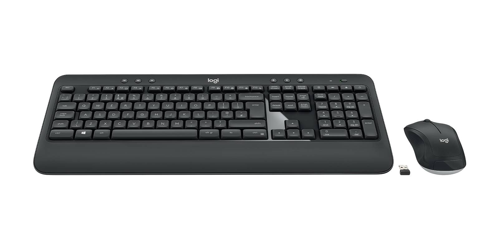 Logitech 920-008690 toetsenbord Inclusief muis Universeel RF Draadloos QWERTZ Hongaars Zwart