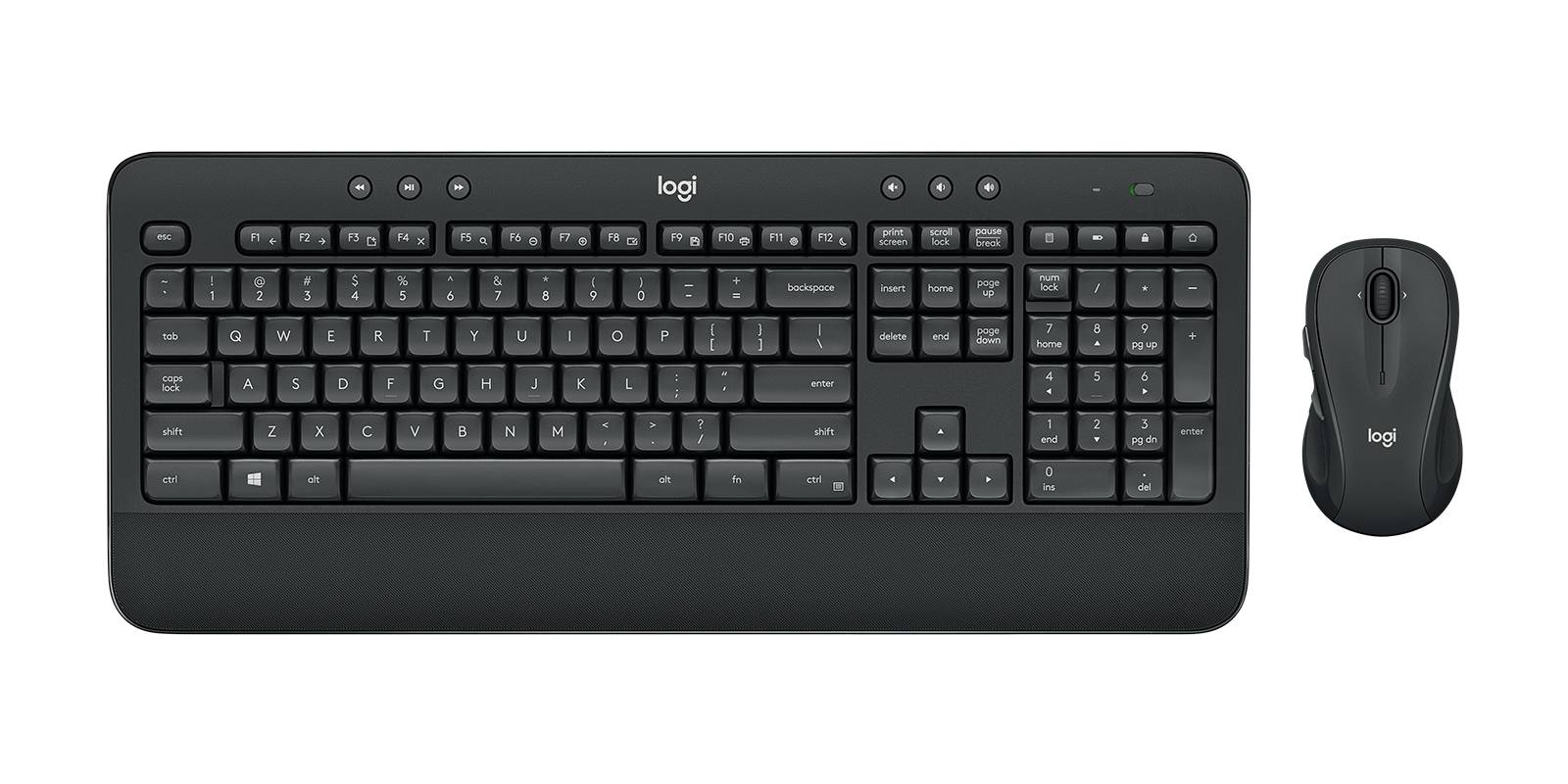 Logitech 920-008923 toetsenbord Inclusief muis Kantoor RF Draadloos QWERTY US International Zwart