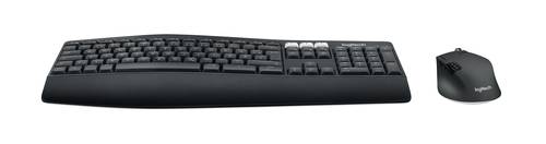 Logitech 920-008221 toetsenbord Inclusief muis Universeel RF-draadloos + Bluetooth QWERTZ Duits Zwart