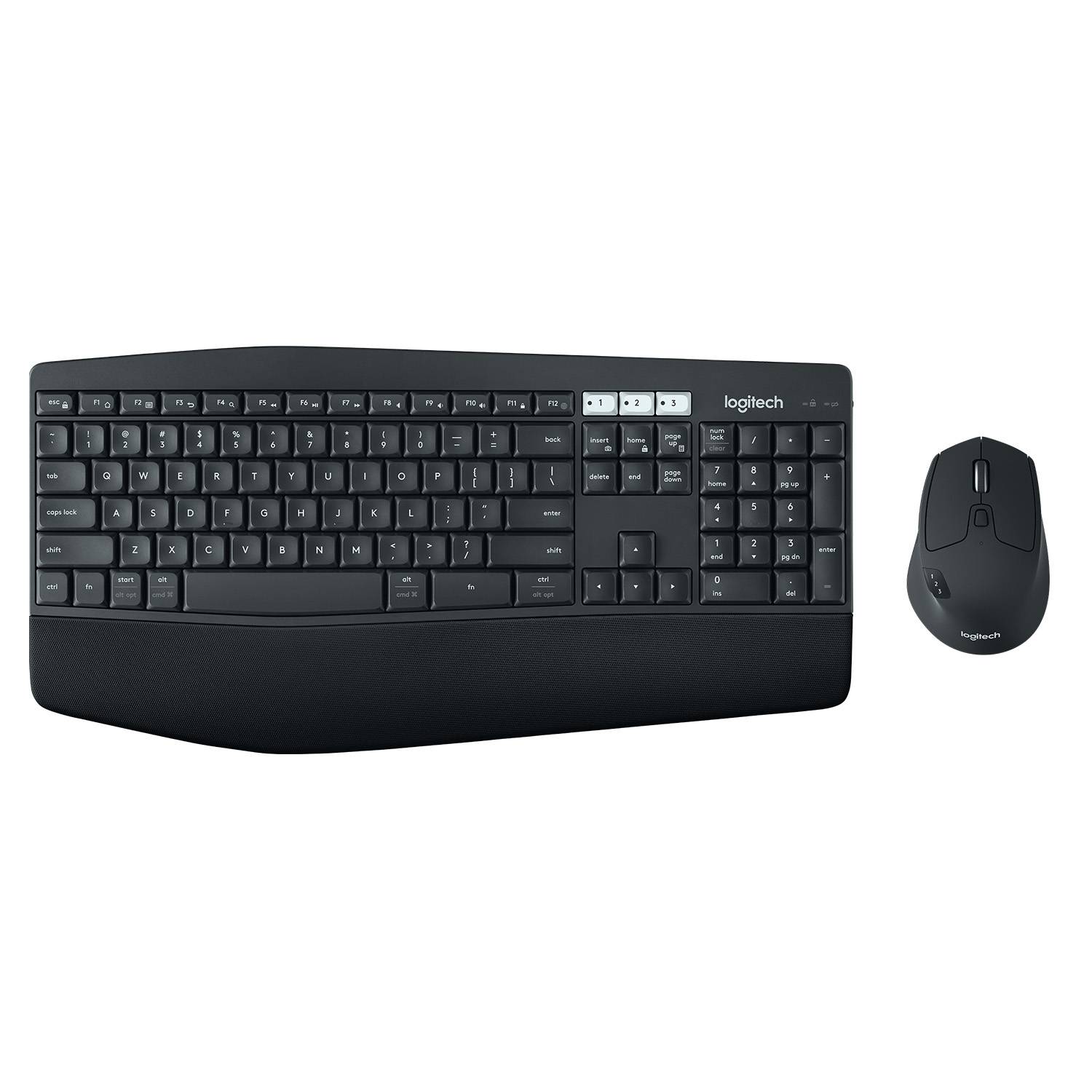 Logitech 920-008221 toetsenbord Inclusief muis Universeel RF-draadloos + Bluetooth QWERTZ Duits Zwart