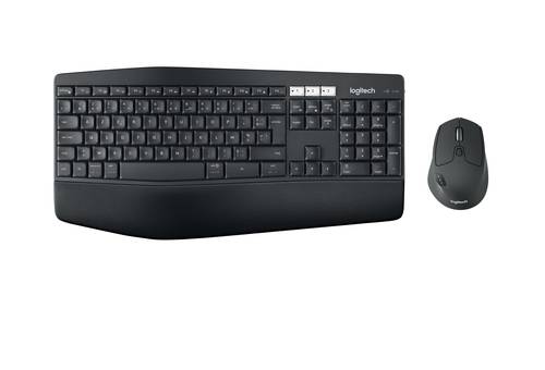 Logitech 920-008225 toetsenbord Inclusief muis Universeel RF-draadloos + Bluetooth AZERTY Belgisch Zwart