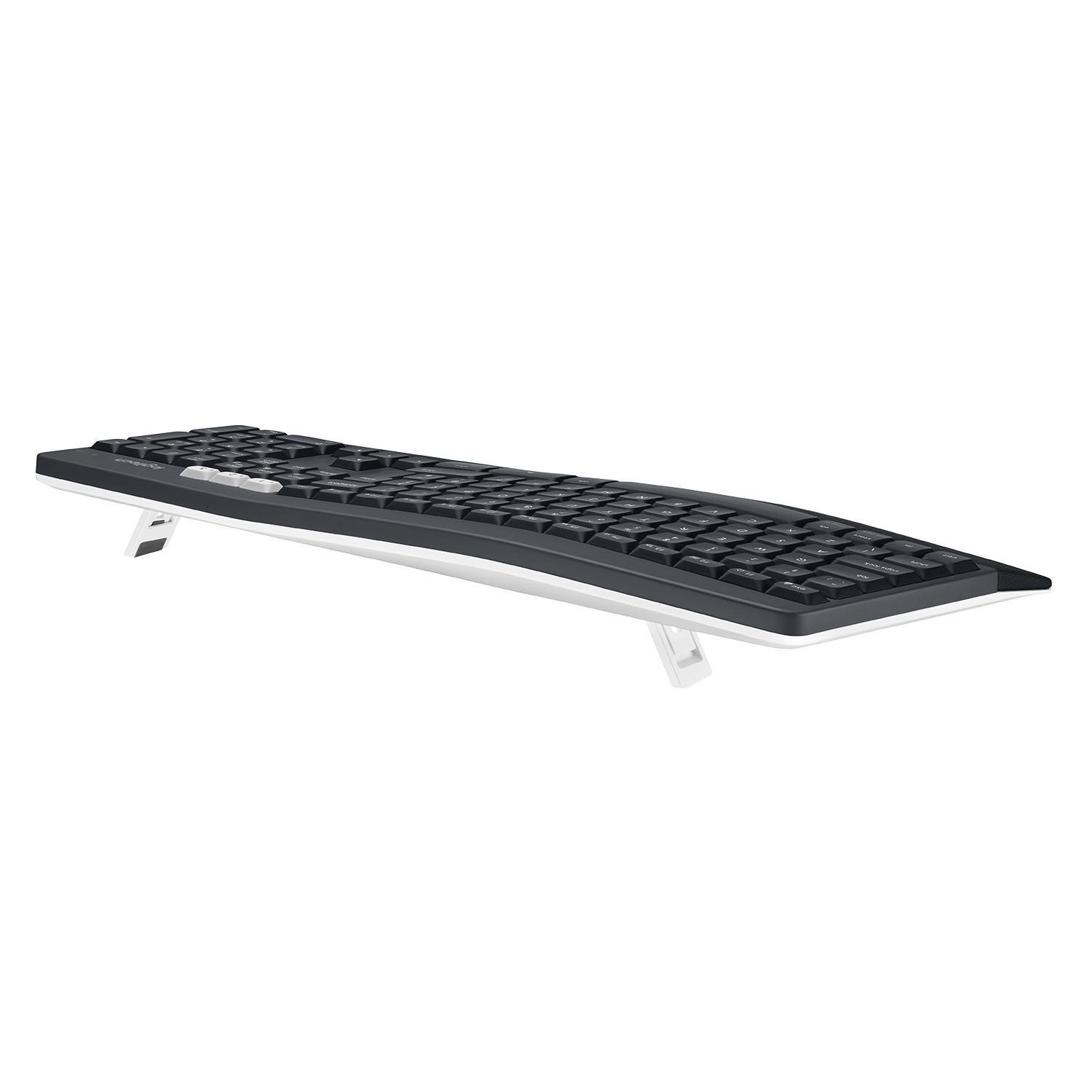 Logitech 920-008225 toetsenbord Inclusief muis Universeel RF-draadloos + Bluetooth AZERTY Belgisch Zwart