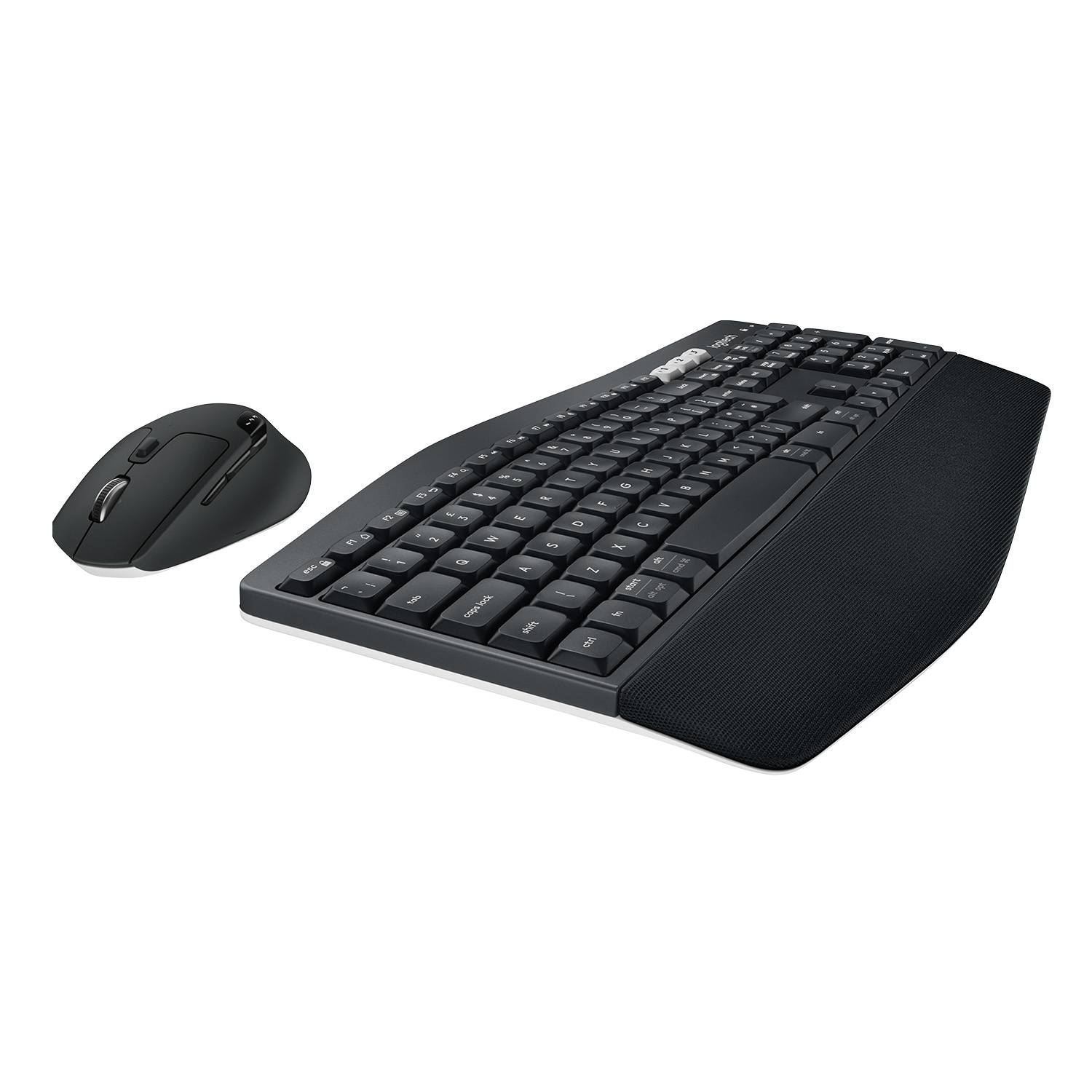 Logitech 920-008225 toetsenbord Inclusief muis Universeel RF-draadloos + Bluetooth AZERTY Belgisch Zwart