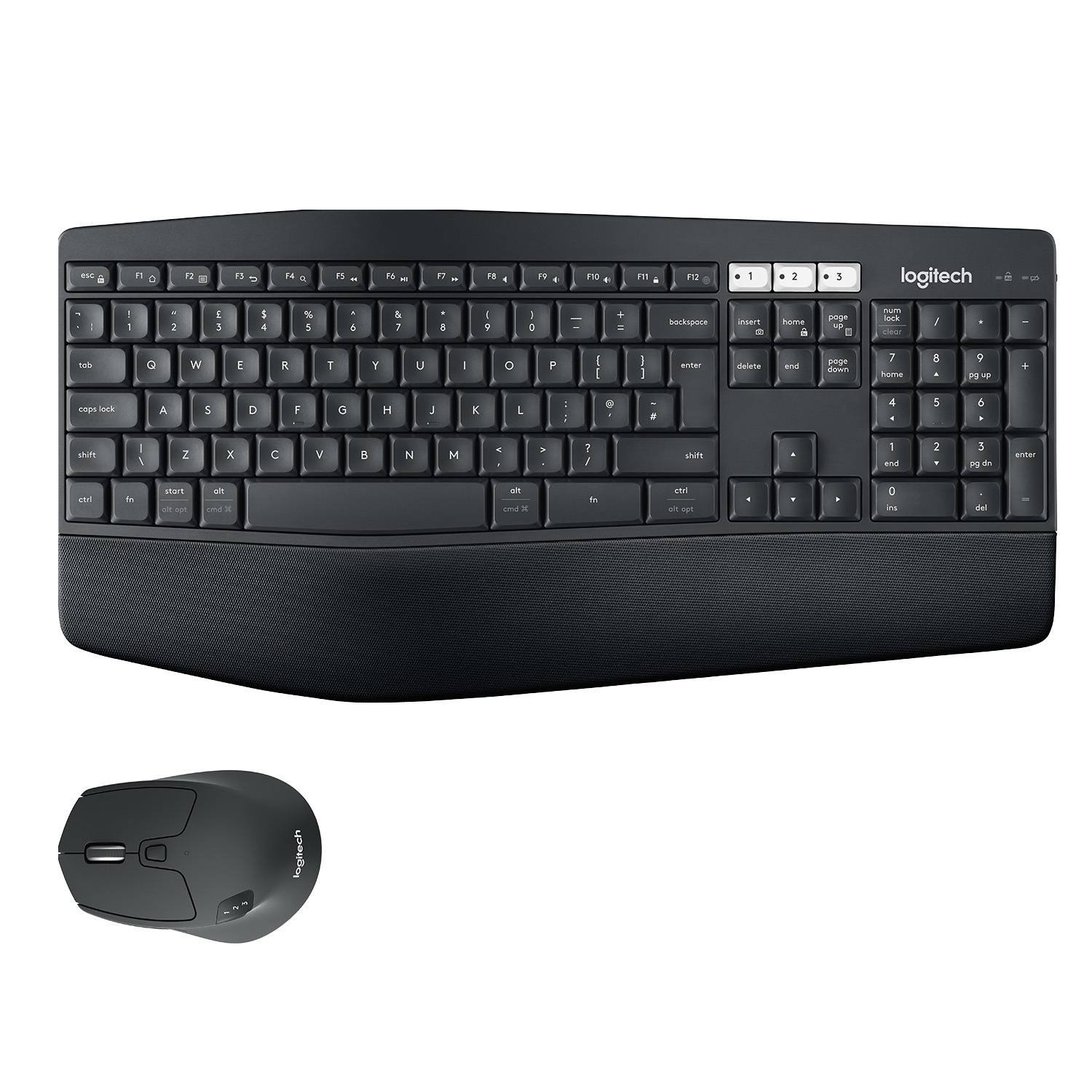 Logitech 920-008226 toetsenbord Inclusief muis Universeel RF-draadloos + Bluetooth QWERTY US International Zwart