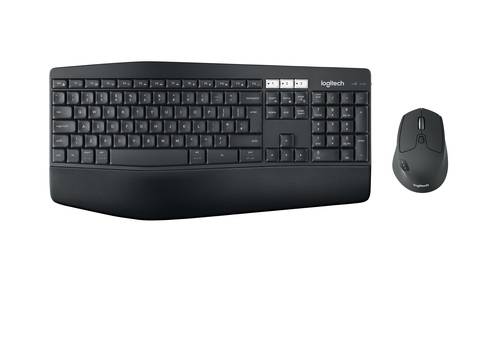 Logitech 920-008228 toetsenbord Inclusief muis Universeel RF-draadloos + Bluetooth QWERTY Spaans Zwart