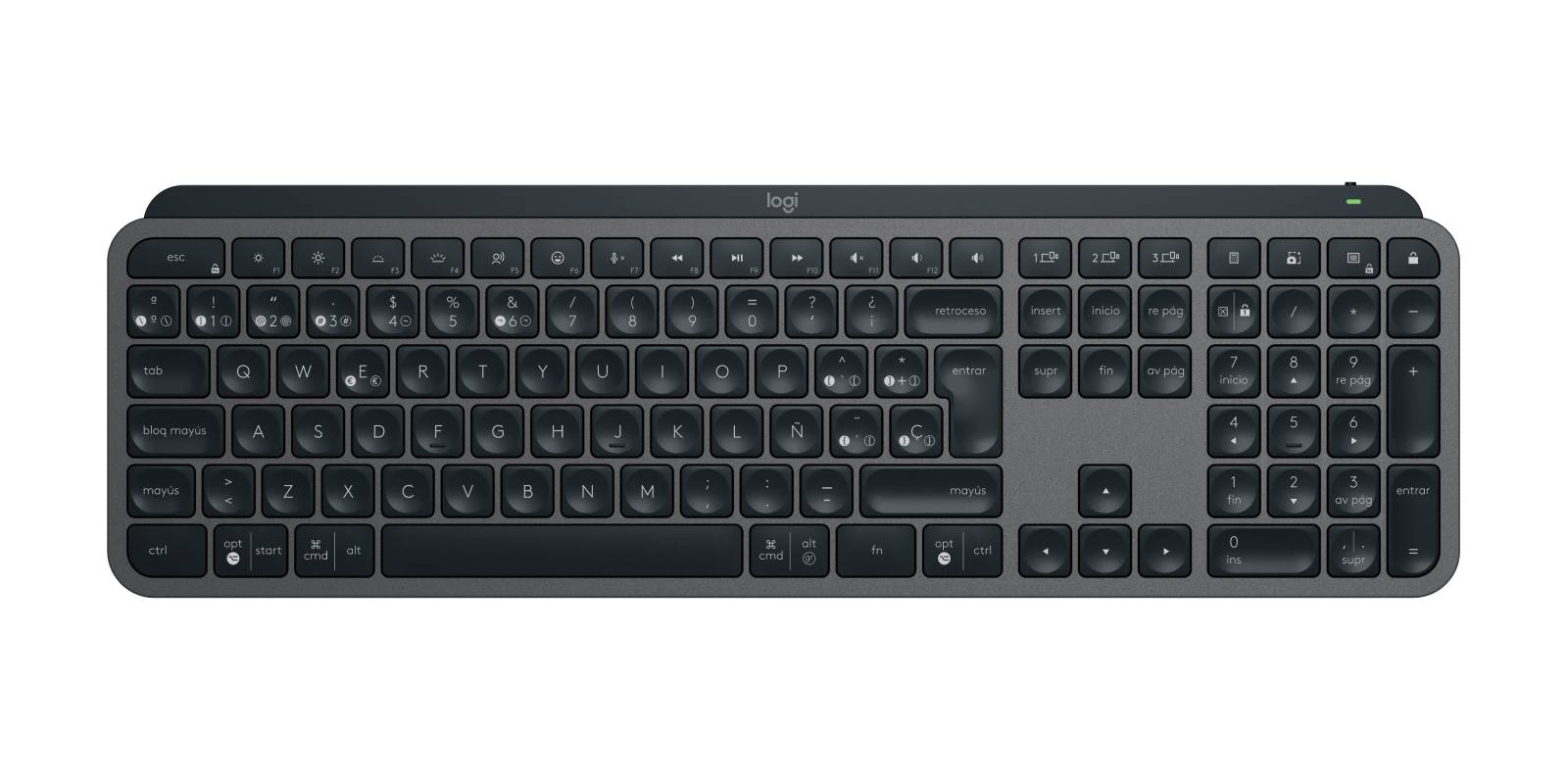 Logitech Master MX Keys Combo for Bussiness toetsenbord Inclusief muis Kantoor RF-draadloos + Bluetooth QWERTY Spaans Grafiet