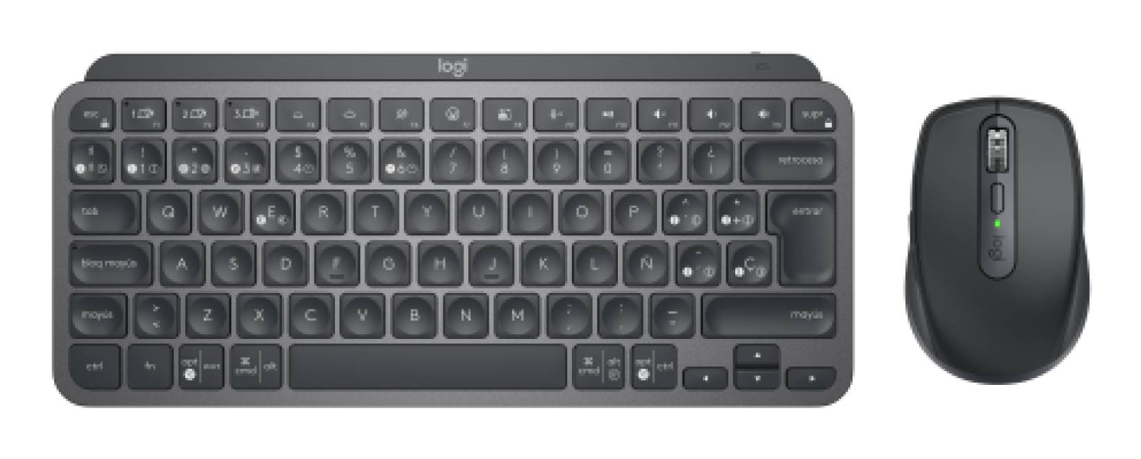Logitech MX Keys Mini Combo for Business toetsenbord Inclusief muis Kantoor Bluetooth QWERTY Italiaans Grafiet