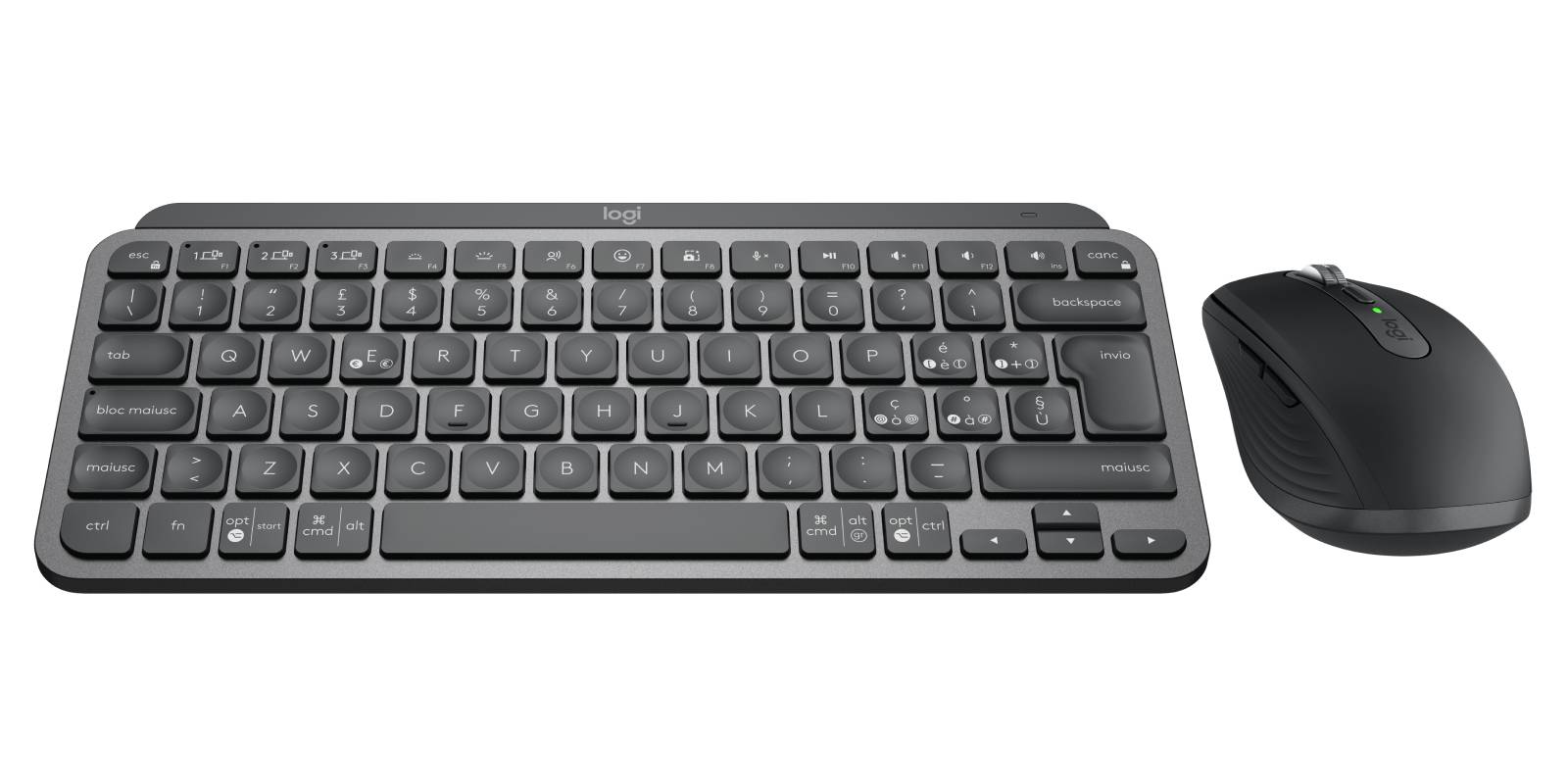 Logitech MX Keys Mini Combo for Business toetsenbord Inclusief muis Kantoor Bluetooth QWERTY Italiaans Grafiet