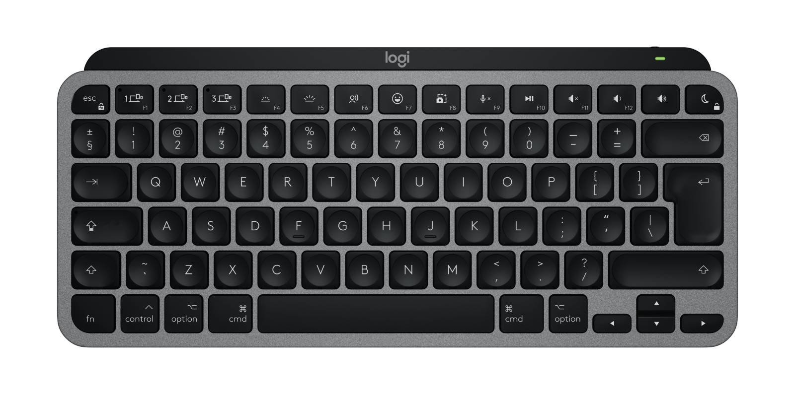 Logitech MX Keys Mini For Mac toetsenbord Thuis/Werk Bluetooth QWERTZ Duits Zwart, Grijs