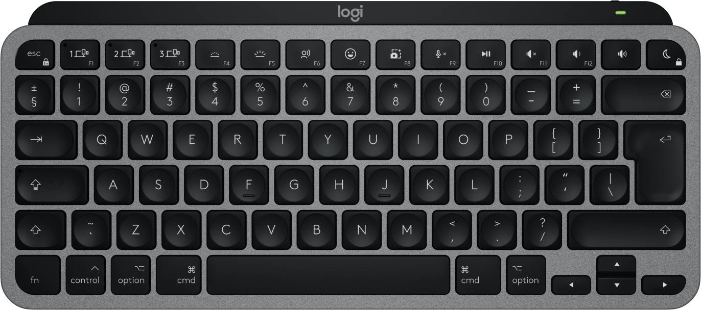 Logitech Master MX Keys Mini For Mac toetsenbord Thuis/Werk Bluetooth QWERTY US International Zwart, Grijs