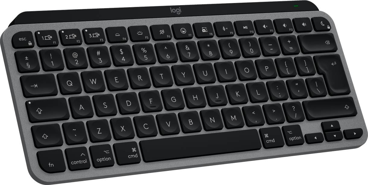 Logitech Master MX Keys Mini For Mac toetsenbord Thuis/Werk Bluetooth QWERTY US International Zwart, Grijs