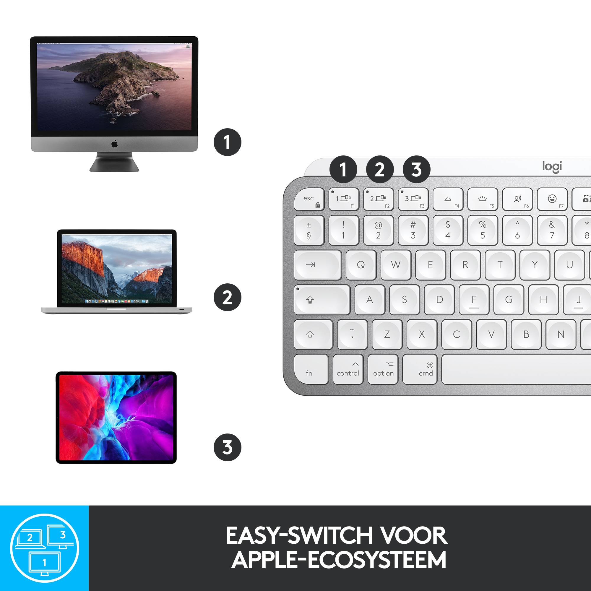 Logitech Master 920-010520 toetsenbord Kantoor Bluetooth AZERTY Frans Grijs