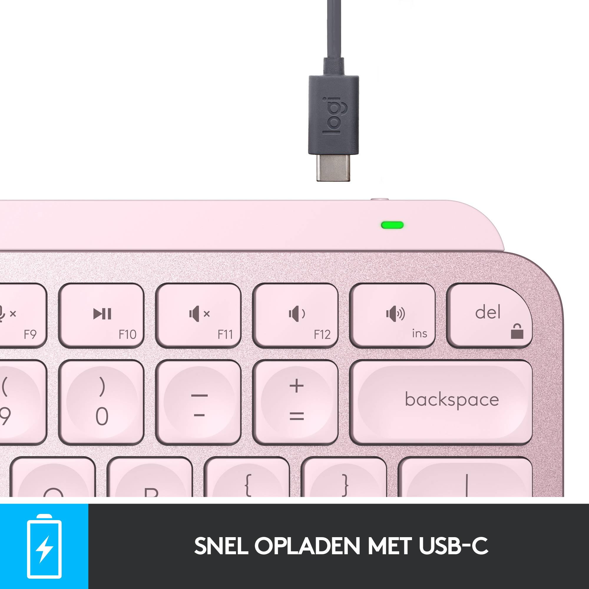 Logitech Master MX Keys Mini Qwerty US, Roze