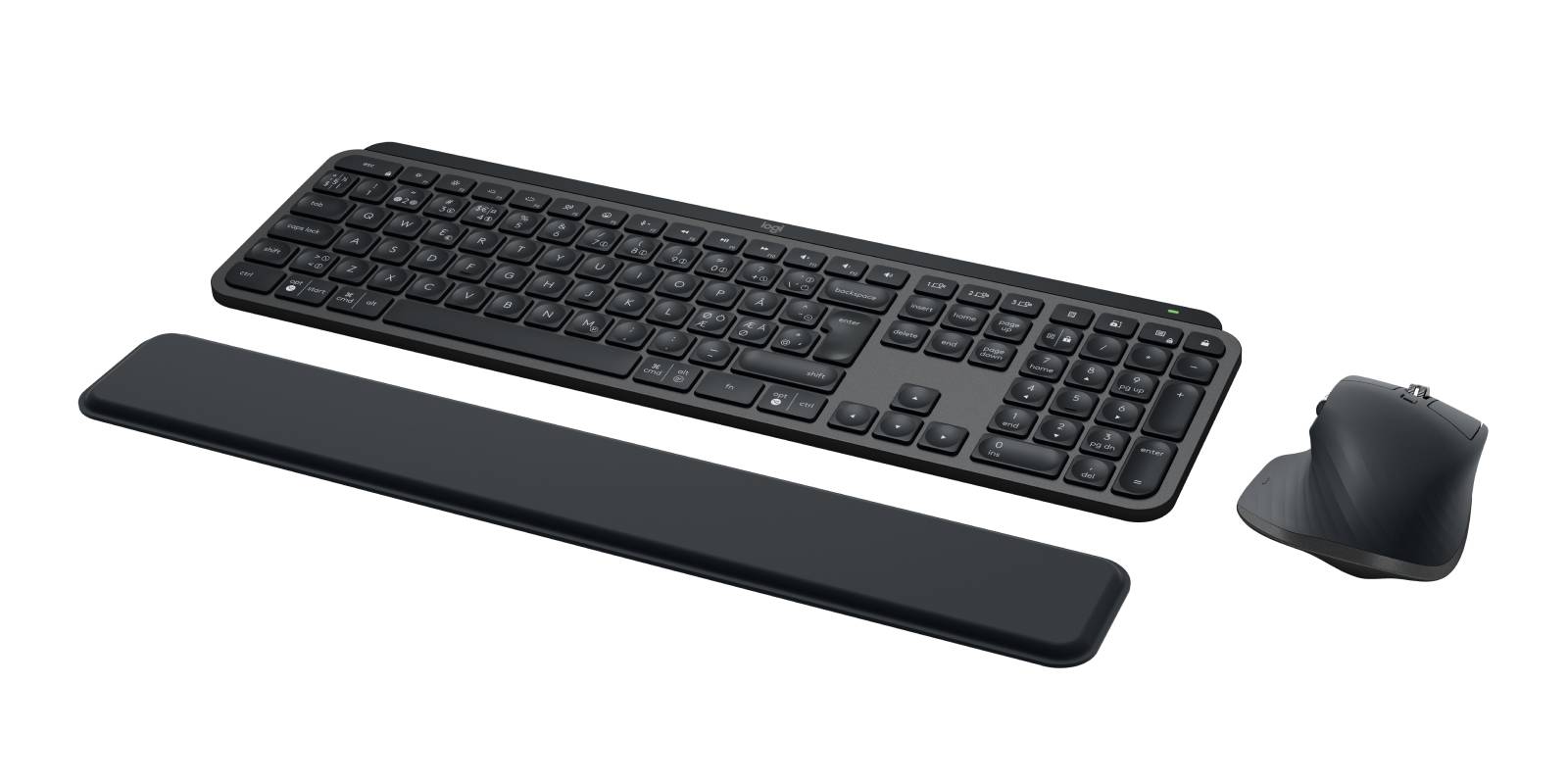 Logitech MX Keys S Combo toetsenbord Inclusief muis Kantoor Bluetooth Scandinavisch Grafiet