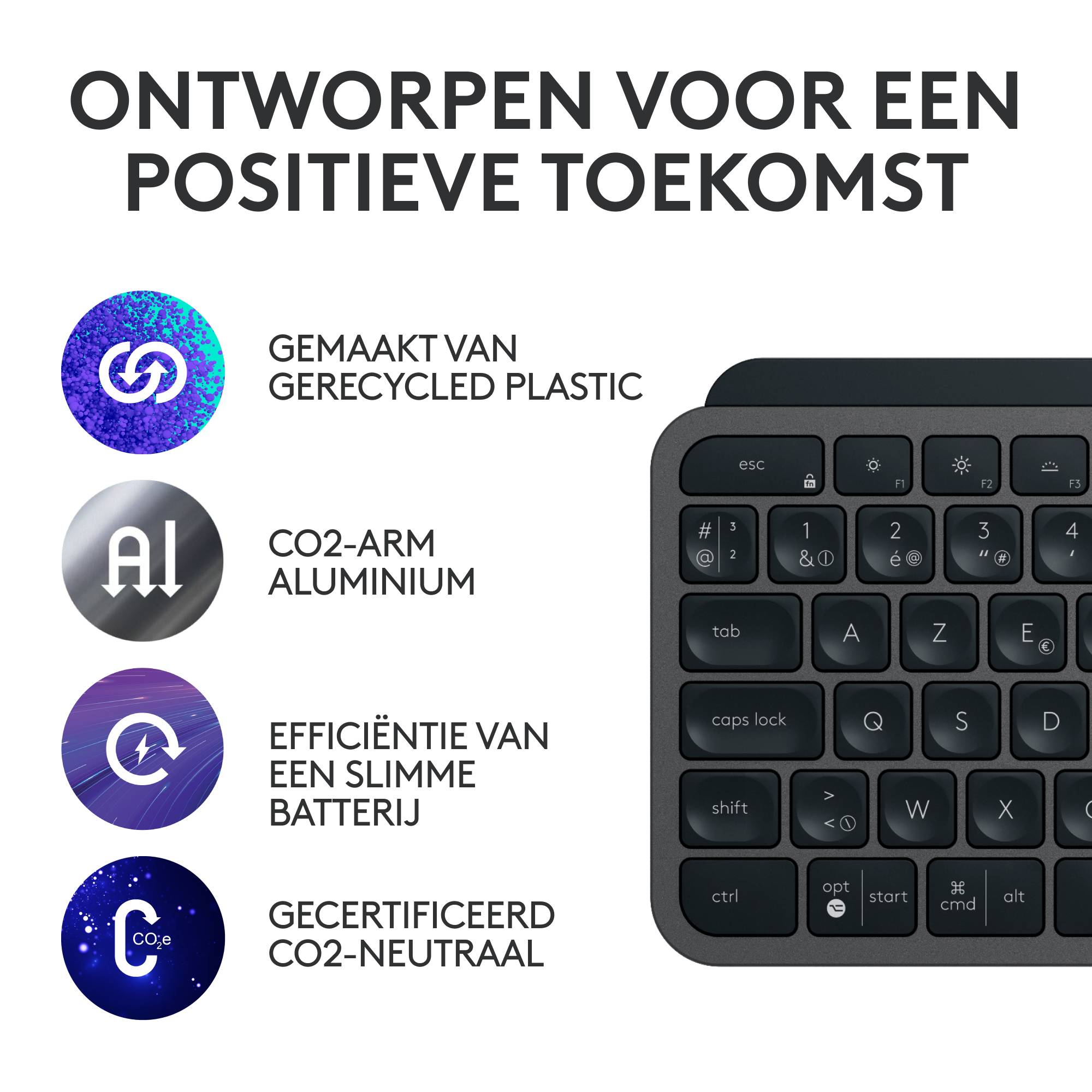 Logitech Master 920-011614 toetsenbord Inclusief muis Kantoor Bluetooth QWERTY US International Grafiet