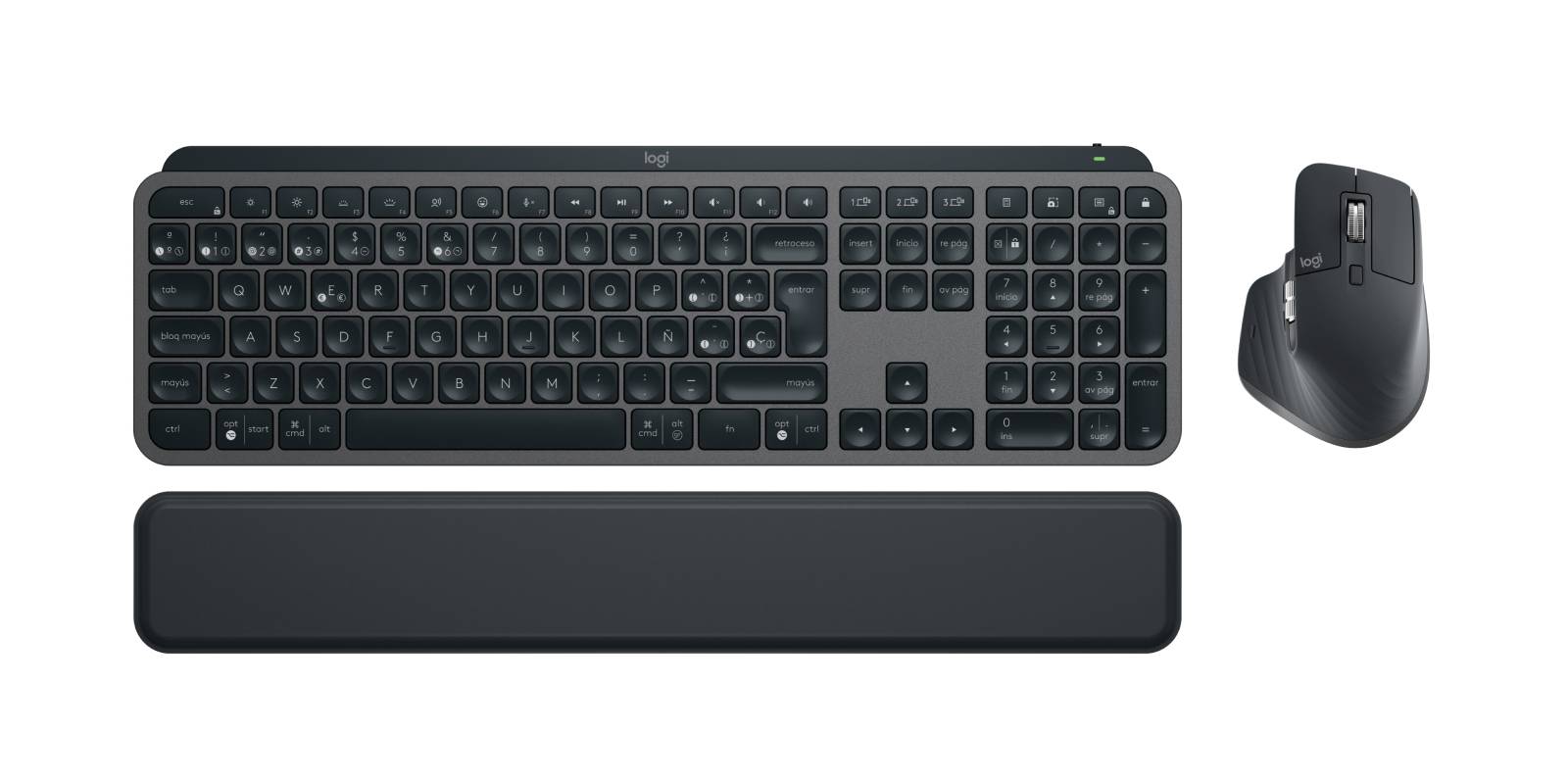 Logitech MX Keys S Combo toetsenbord Inclusief muis Kantoor Bluetooth QWERTY Spaans Grafiet