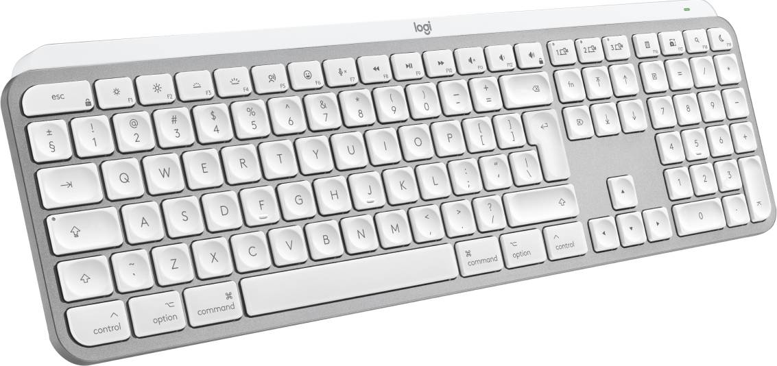 Logitech Master MX Keys S for Mac toetsenbord Kantoor RF-draadloos + Bluetooth QWERTY US International Aluminium, Wit