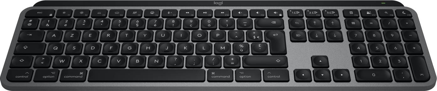 Logitech Master MX Keys S for Mac toetsenbord Kantoor RF-draadloos + Bluetooth AZERTY Frans Aluminium, Zwart