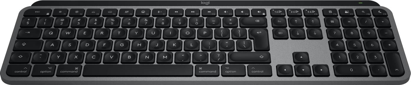 Logitech Master MX Keys S for Mac toetsenbord Kantoor RF-draadloos + Bluetooth QWERTY US International Aluminium, Zwart