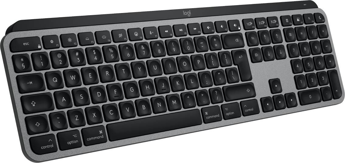 Logitech Master MX Keys S for Mac toetsenbord Kantoor RF-draadloos + Bluetooth QWERTY US International Aluminium, Zwart