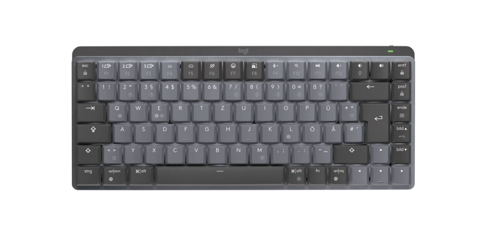 Logitech 920-010771 toetsenbord Kantoor RF-draadloos + Bluetooth QWERTZ Duits Grafiet