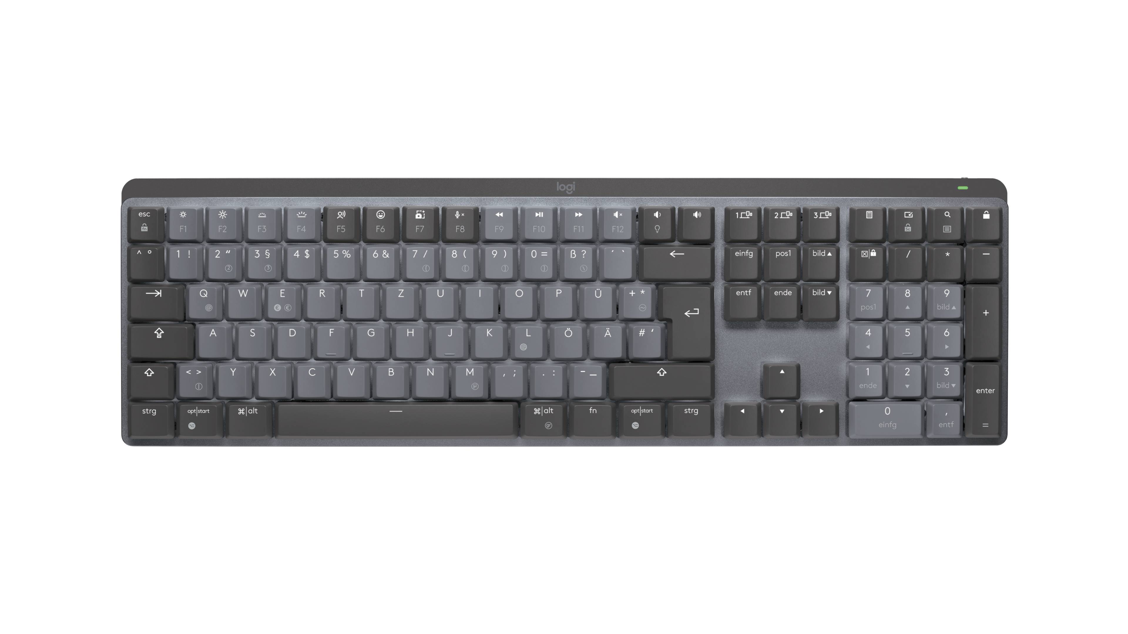 Logitech 920-010749 toetsenbord Kantoor RF-draadloos + Bluetooth QWERTZ Duits Grafiet