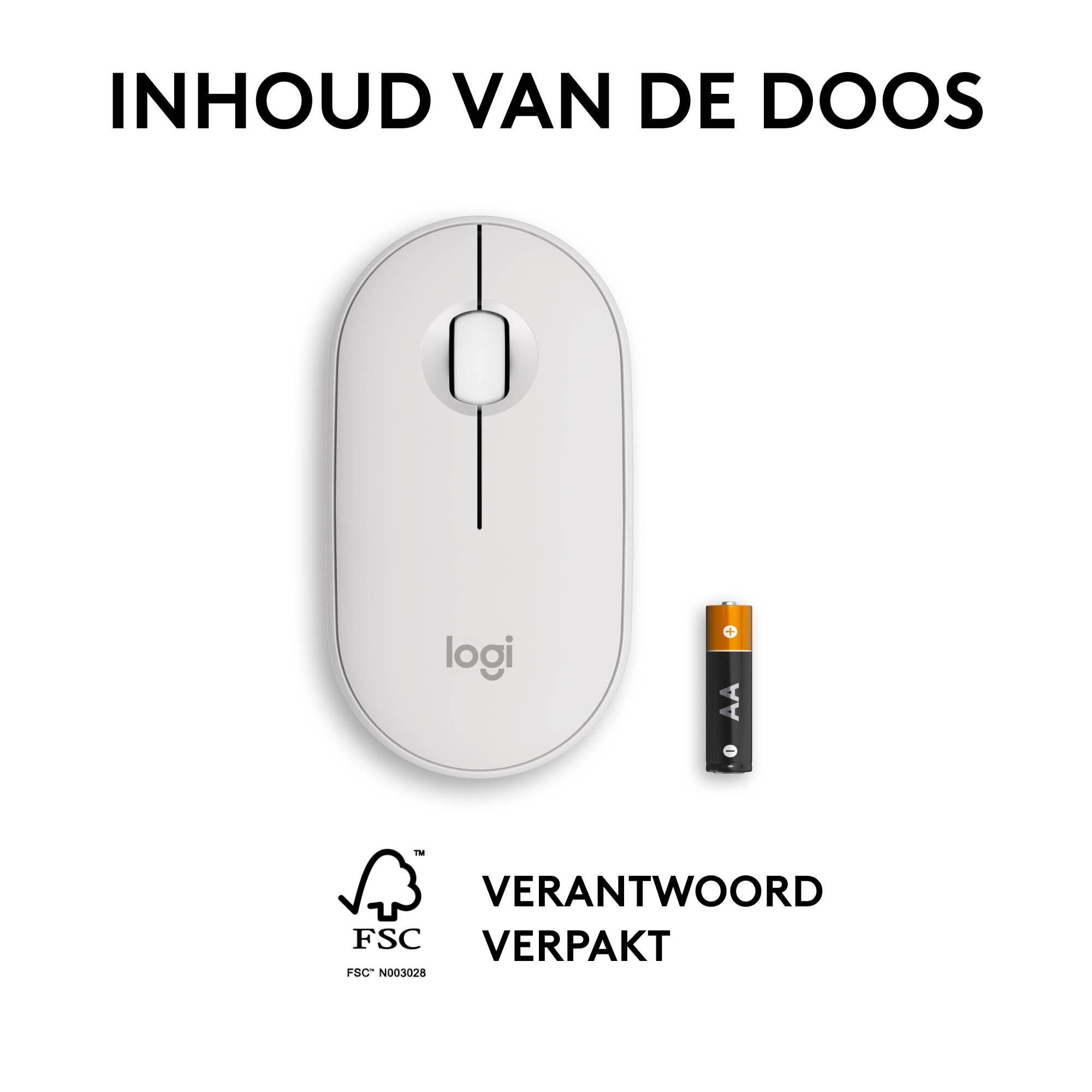 Logitech 910-007013 muis Reizen Ambidextrous RF-draadloos + Bluetooth Optisch 4000 DPI