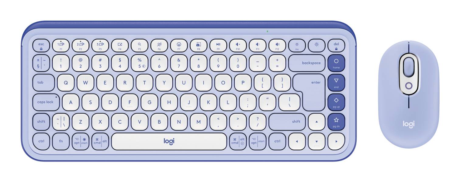 Logitech POP Icon Combo - Toetsenbord en Muis - Bluetooth - Qwerty US - Lila