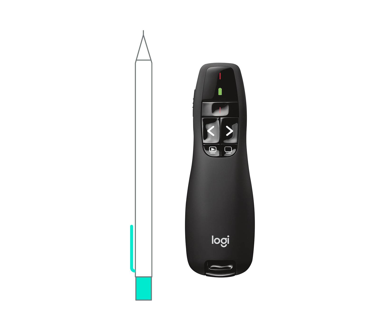 Logitech 910-001356 Draadloze presenter RF Zwart