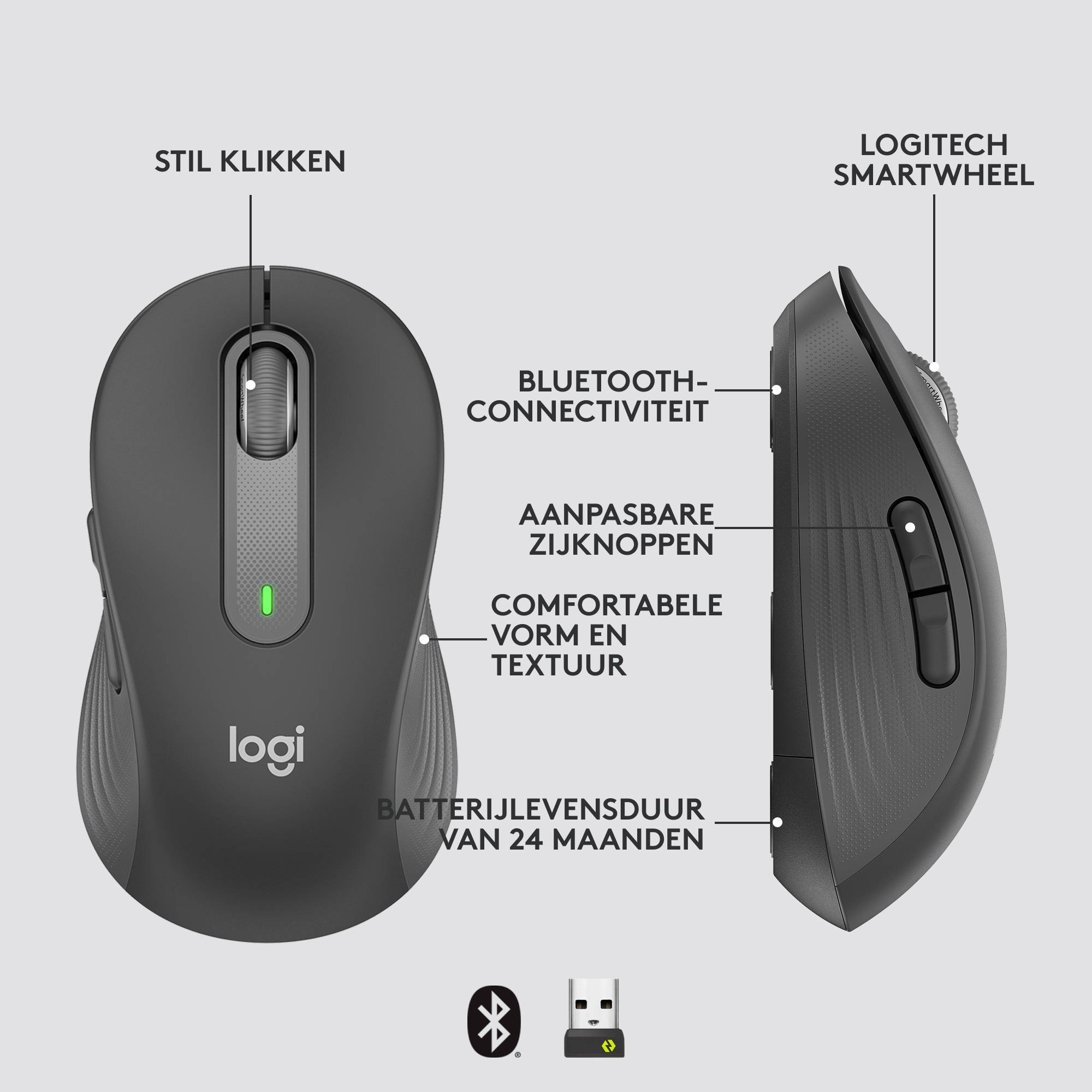 Logitech 910-006274 muis Kantoor Rechtshandig Bluetooth Optisch 4000 DPI