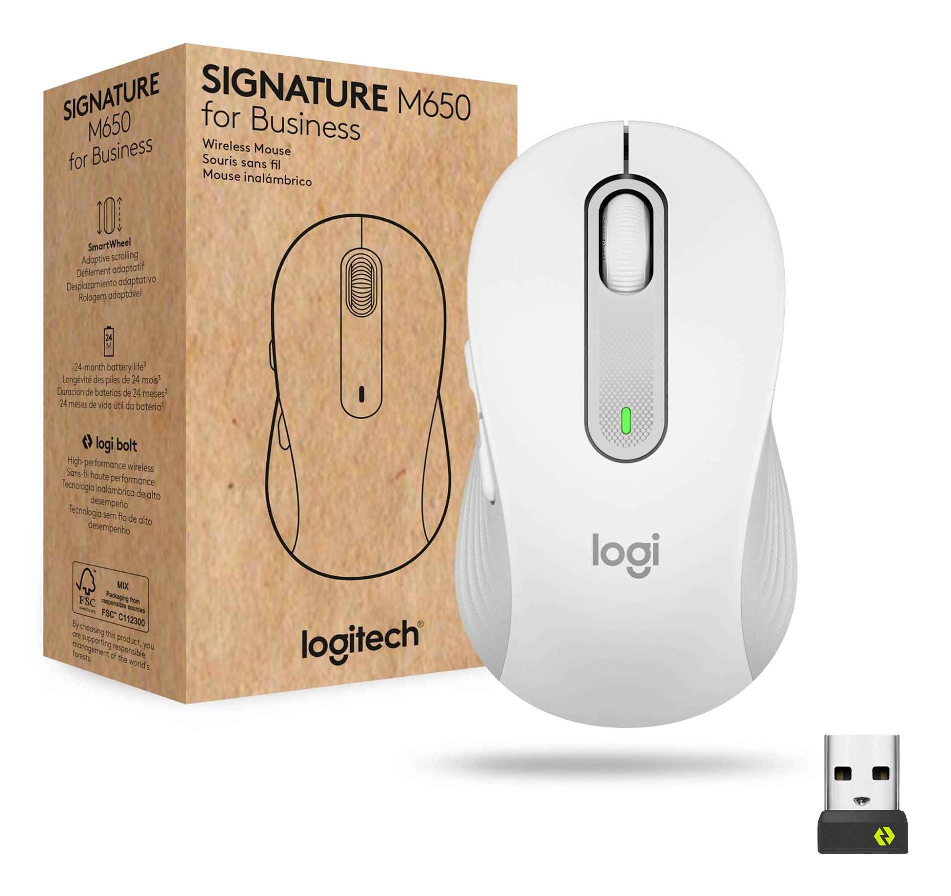 Logitech Signature M650 for Business muis Kantoor Rechtshandig Bluetooth Optisch 4000 DPI