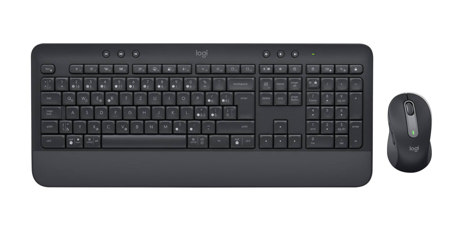 Logitech 920-011006 toetsenbord Inclusief muis Kantoor Bluetooth QWERTZ Tsjechisch Grafiet