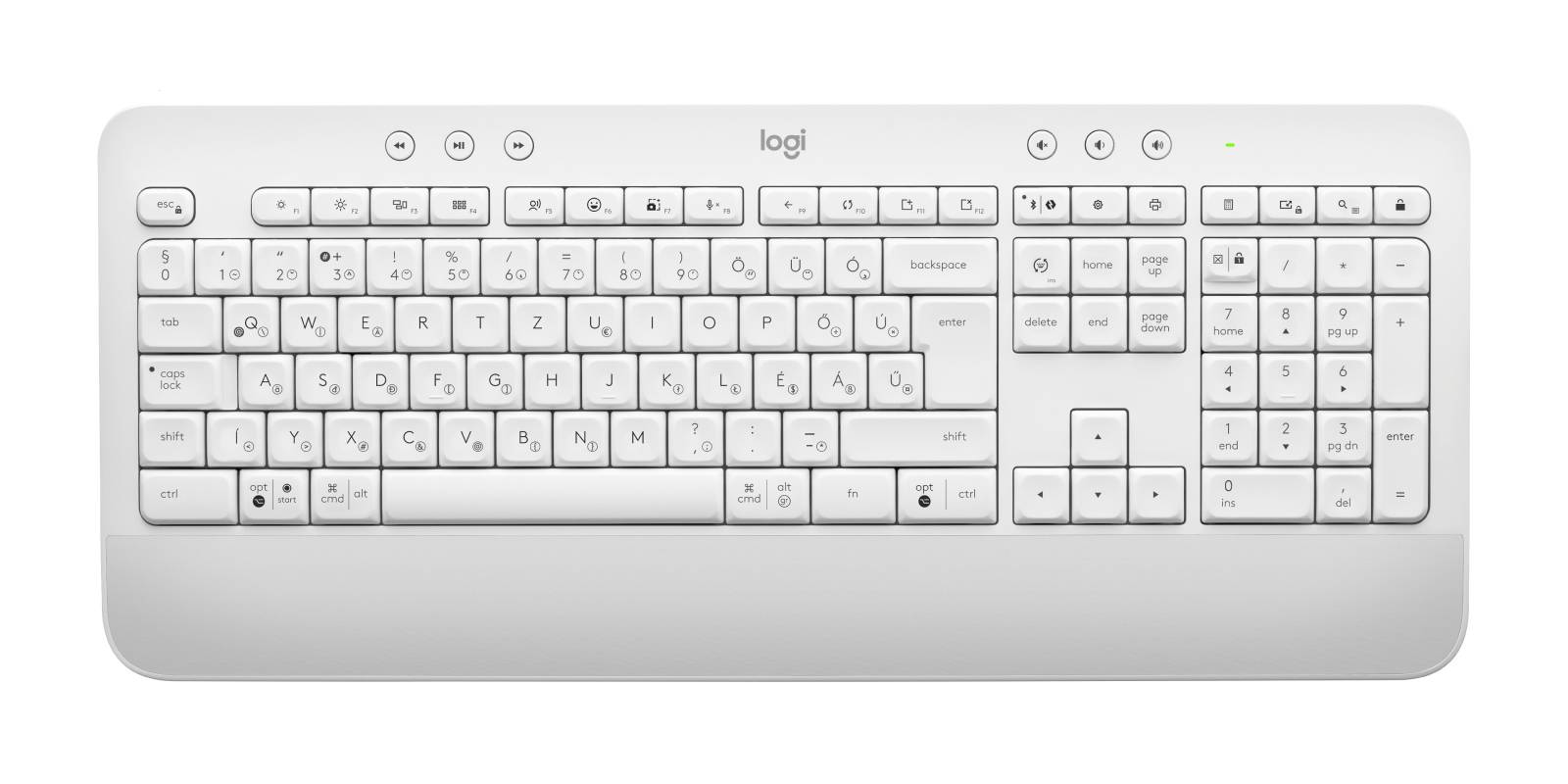 Logitech 920-011036 toetsenbord Inclusief muis Kantoor Bluetooth QWERTZ Hongaars Wit