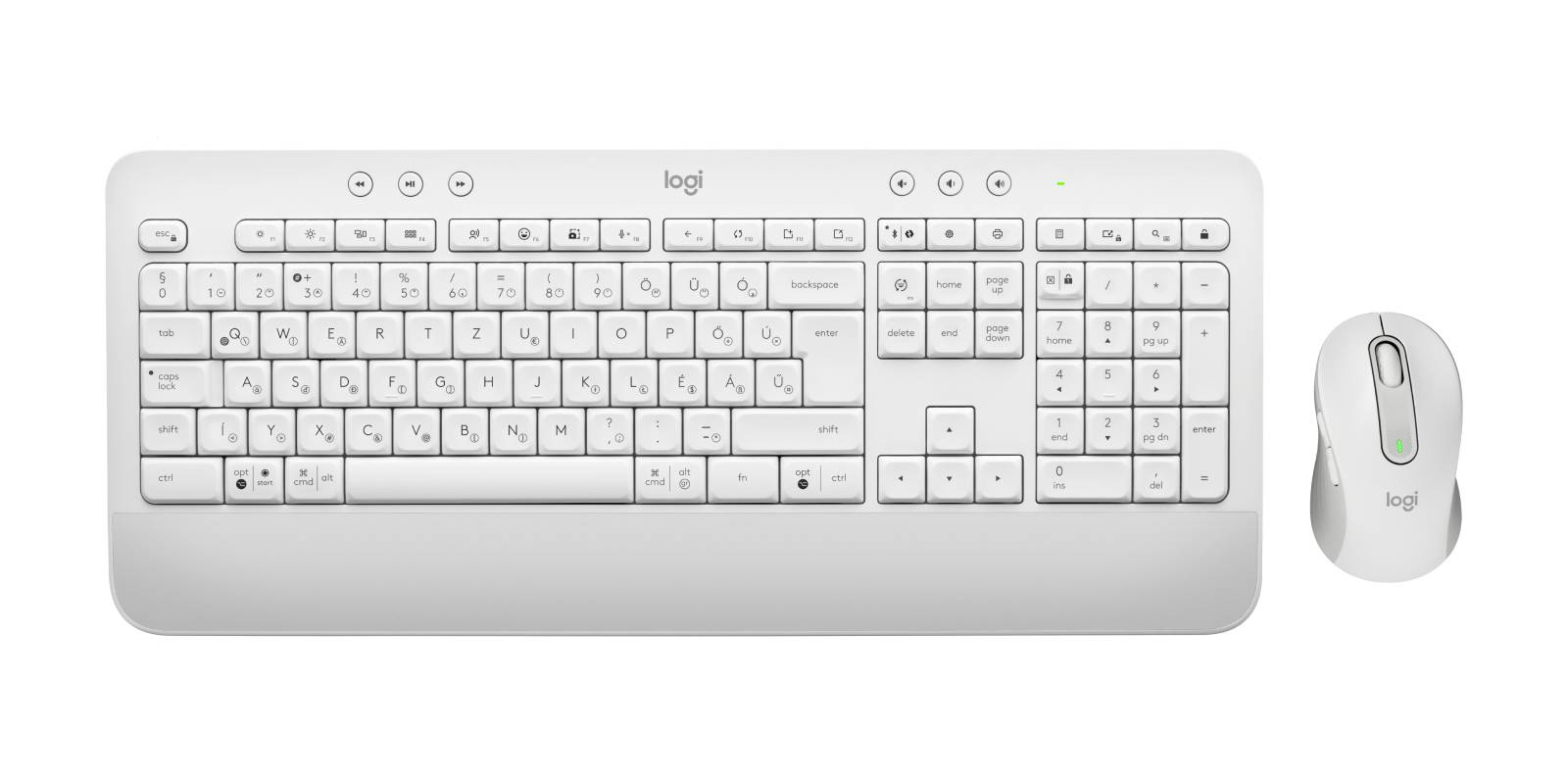 Logitech 920-011036 toetsenbord Inclusief muis Kantoor Bluetooth QWERTZ Hongaars Wit