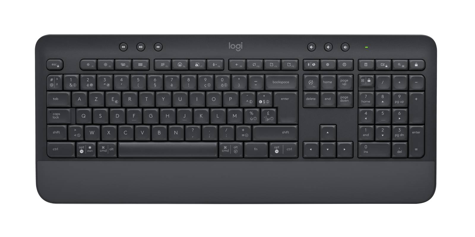 Logitech 920-011001 toetsenbord Inclusief muis Kantoor Bluetooth AZERTY Belgisch Grafiet