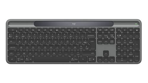 Logitech Signature Slim Solar+ K980 toetsenbord Universeel RF-draadloos + Bluetooth AZERTY Belgisch Grafiet