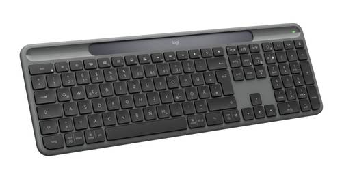 Logitech Signature Slim Solar+ K980 toetsenbord Universeel RF-draadloos + Bluetooth QWERTZ Duits Grafiet
