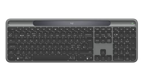 Logitech Signature Slim Solar+ K980 toetsenbord Universeel RF-draadloos + Bluetooth QWERTY Deens, Fins, Noors, Zweeds Grafiet