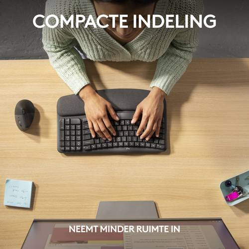 Logitech ERGO Wave Keys for Business Ergonomisch Toetsenbord