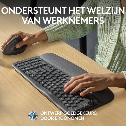 Logitech ERGO Wave Keys for Business Ergonomisch Toetsenbord