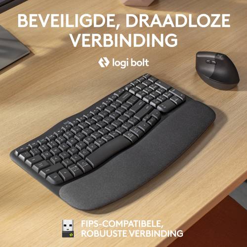 Logitech ERGO Wave Keys for Business Ergonomisch Toetsenbord