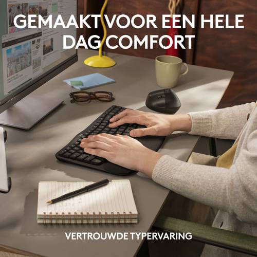 Logitech ERGO Wave Keys for Business Ergonomisch Toetsenbord
