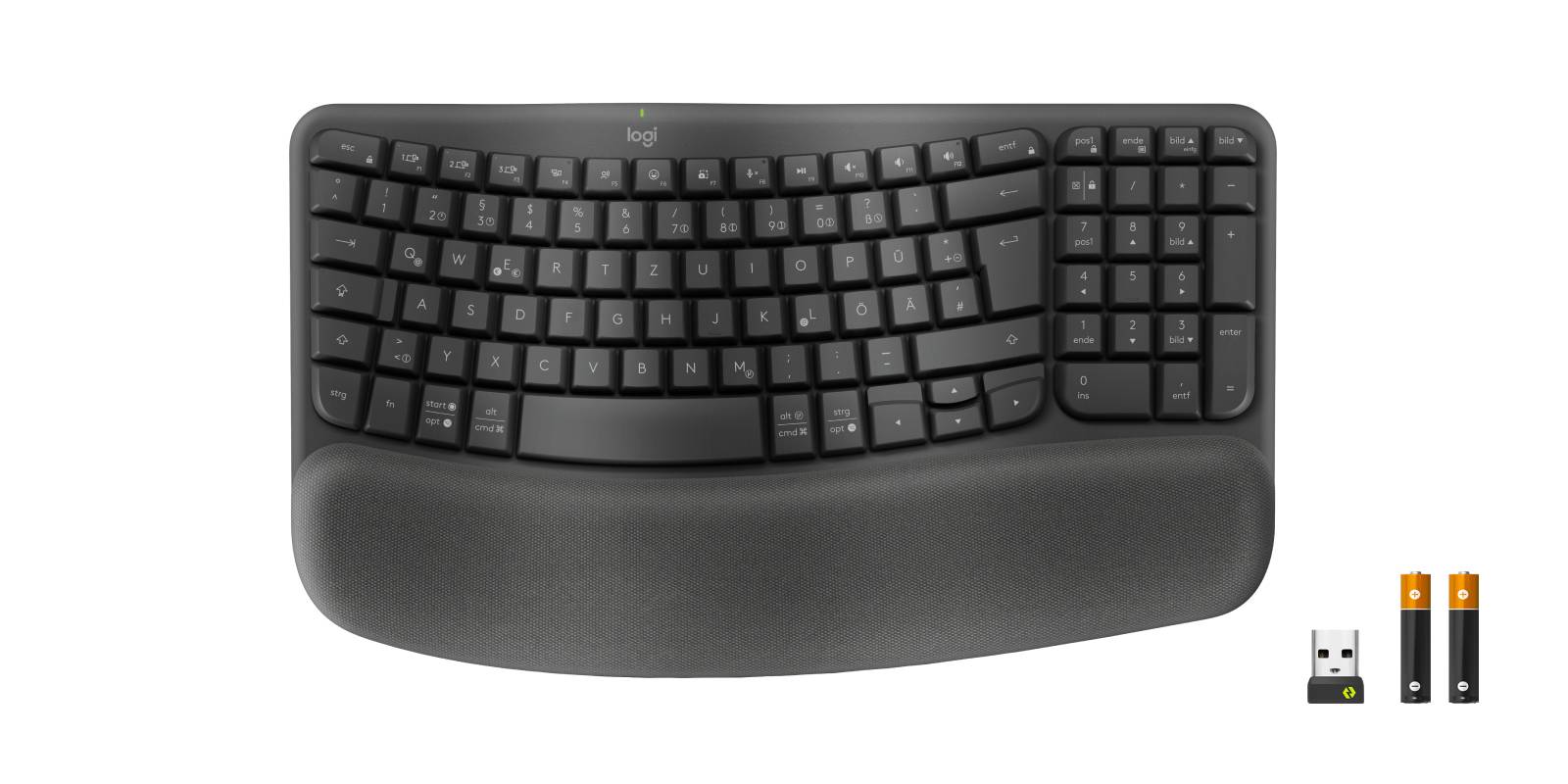 Logitech 920-012327 toetsenbord Kantoor RF-draadloos + Bluetooth QWERTZ Duits Grafiet