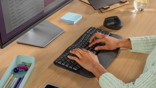 Logitech 920-012289 toetsenbord Kantoor RF-draadloos + Bluetooth QWERTZ Zwitsers Grafiet