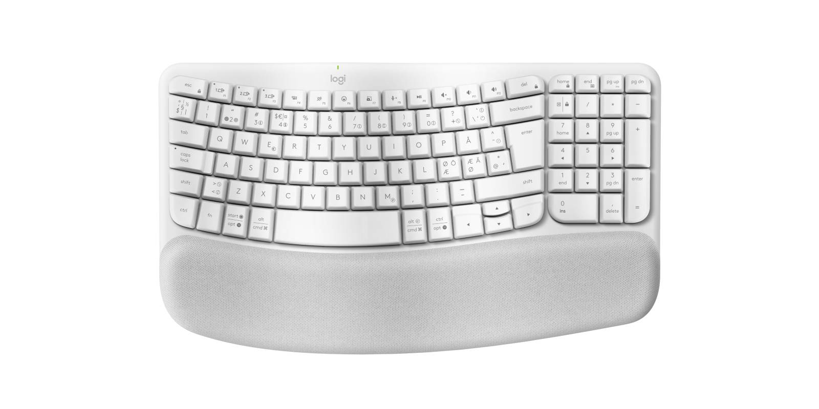 Logitech 920-012299 toetsenbord Kantoor RF-draadloos + Bluetooth QWERTY Scandinavisch Wit