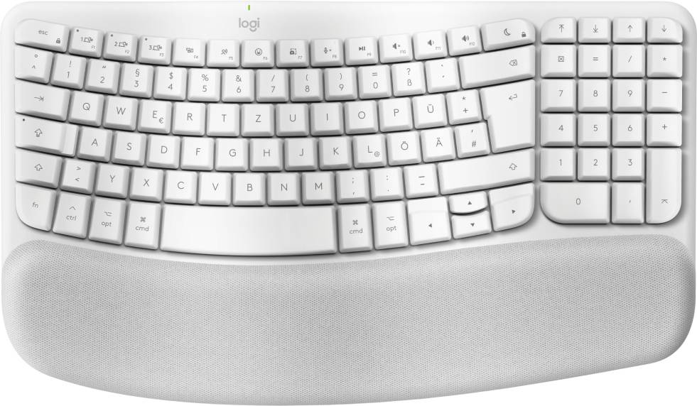 Logitech Wave Keys for Mac toetsenbord Thuis/Werk Bluetooth QWERTZ Duits Wit