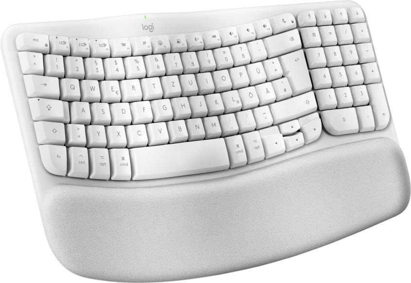 Logitech Wave Keys for Mac toetsenbord Thuis/Werk Bluetooth QWERTZ Duits Wit